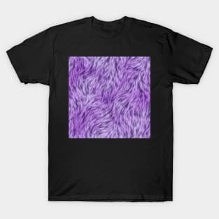 Lilac and Purple Fur Design T-Shirt